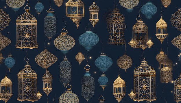 a collection of lanterns by person