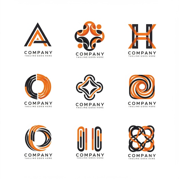 a collection of logos for a company that says  h