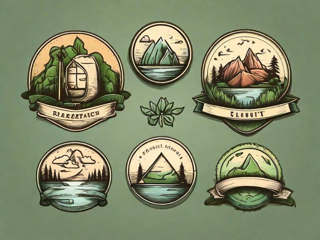 a collection of logos including a map of the worlds largest lake