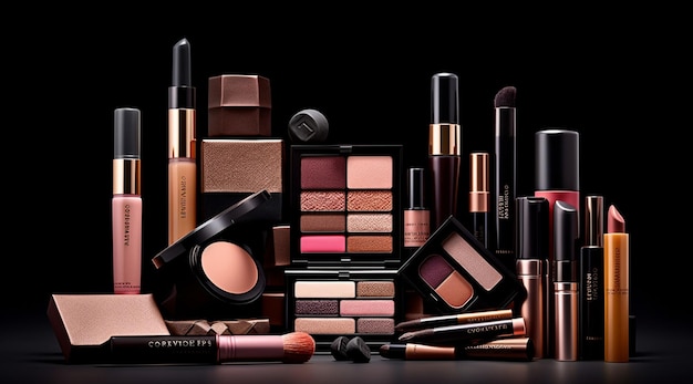 A collection of makeup products from the brand new range.