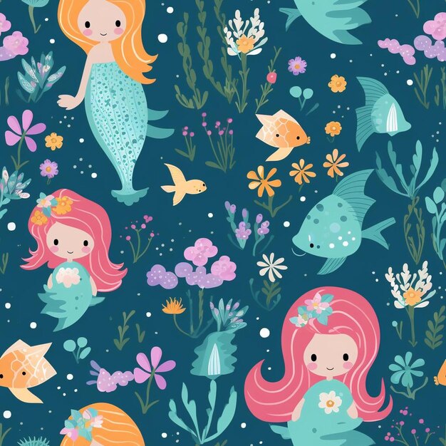 A collection of mermaids and mermaids.