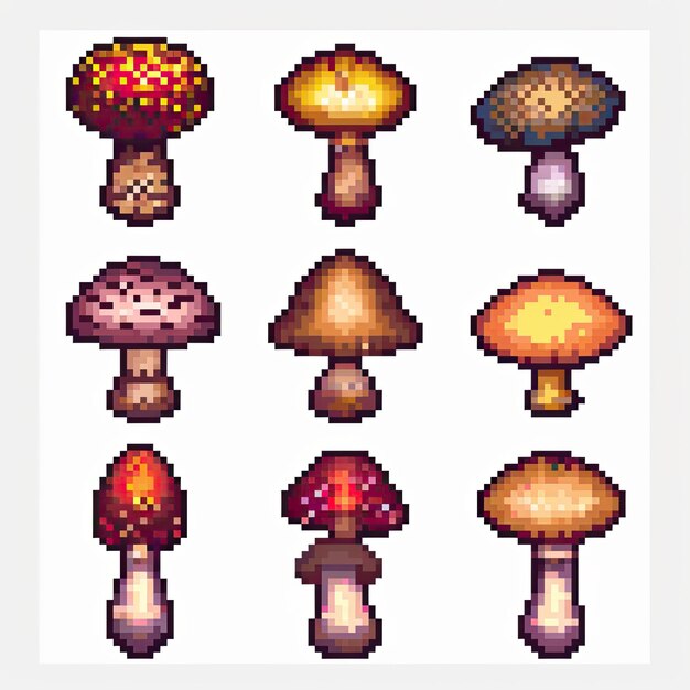 a collection of mushrooms and mushrooms