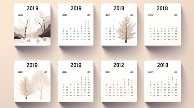 Фото Коллекция дизайнов календарей