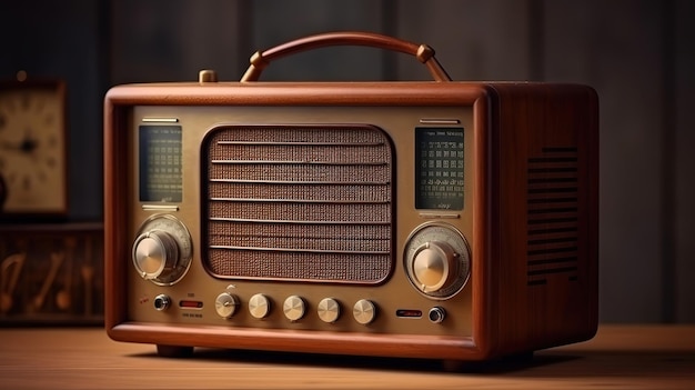 A collection of old radios at the Tallahassee Automobile Museum Generative Ai