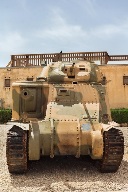 Collection of old tanks and armored vehicles in israel