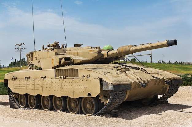 Collection of old tanks and armored vehicles in israel