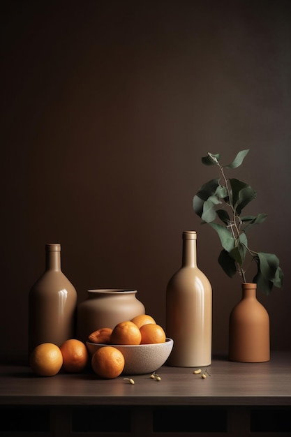 A collection of oranges and a bowl of oranges are on a table.