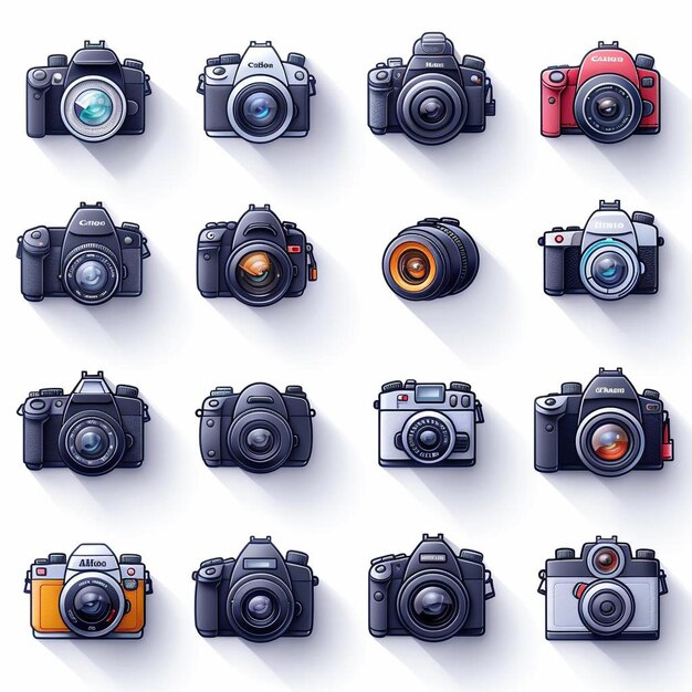 a collection of photos of cameras including one that saysthe ones best