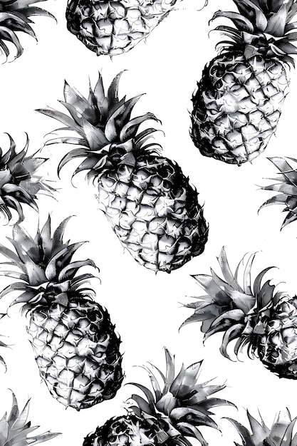 Photo a collection of pineapples with the words quot pineapple quot on them