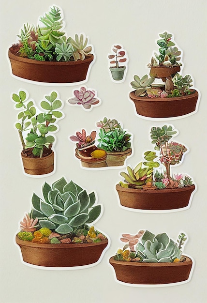 a collection of plants and flowers from the 1950s.