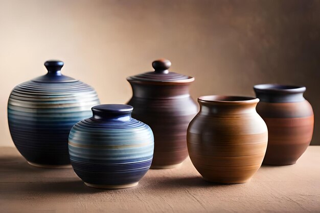 a collection of pottery by person