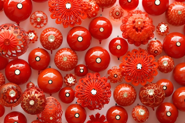 Photo collection of red lantern ornaments ready to brighten up the chinese new year celebrations