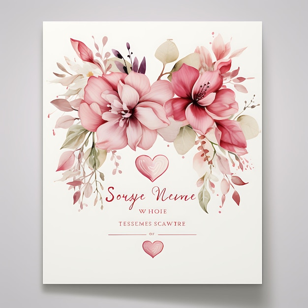 Foto collezione romantic blush invito a nozze carta a forma di cuore illustrazione a consistenza idea design