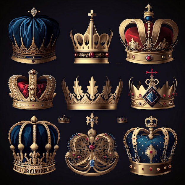 Collection of royal crown