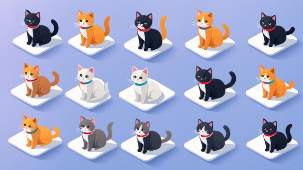 Collection set of Cat elements