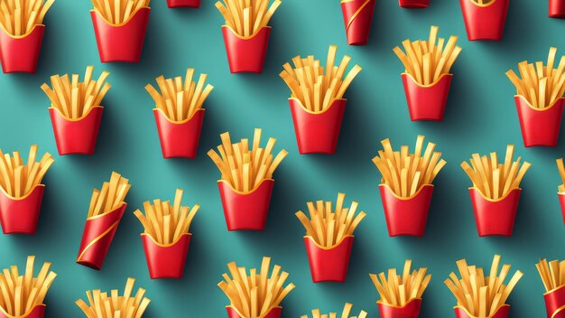 Photo collection set of french fries