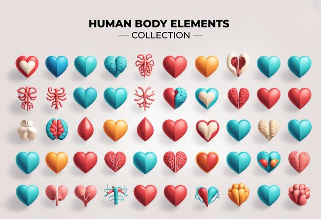 Набор элементов человеческого тела