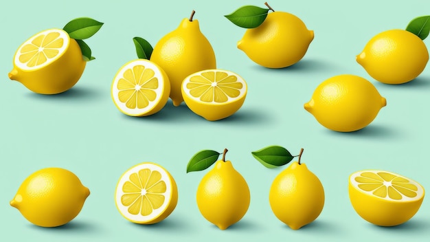 Collection set of Lemon elements