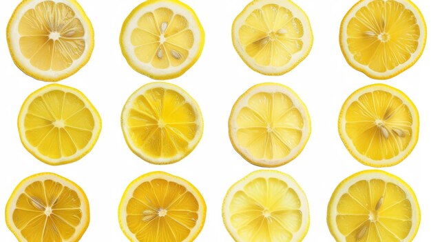 Collection set of lemon slices