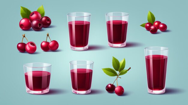 Фото Набор элементов cranberry juice