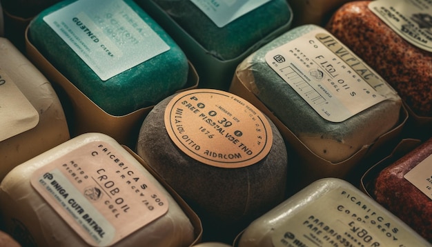 A collection of soaps from the company's san francisco soap company.