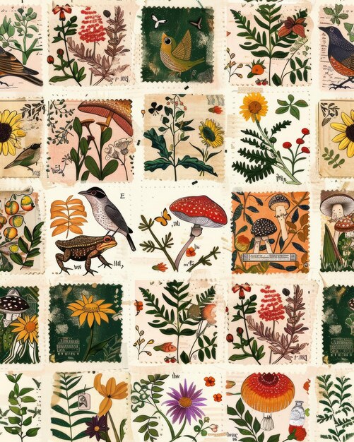 a collection of stamps from the book amp amp quot wildflowers amp amp quot