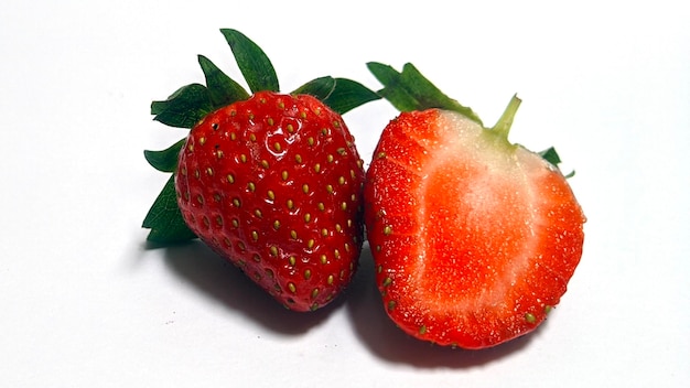 Collection strawberry Strawberry isolate Strawberries isolated on white background