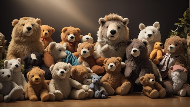 Collection of Stuffed Animals by Pogus Caesar A Figurative Stock Photo