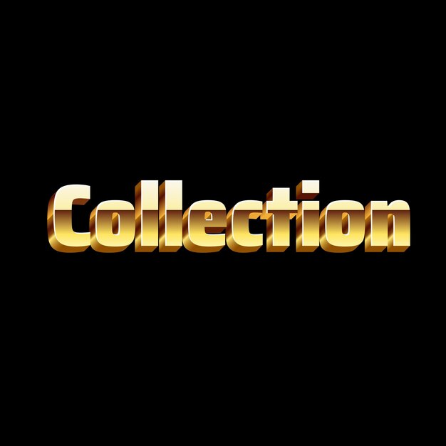 Collection text words effect gold photo jpg image 3d