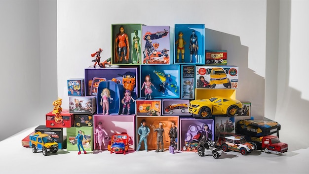 a collection of toys including a toy car a toy car and a toy car