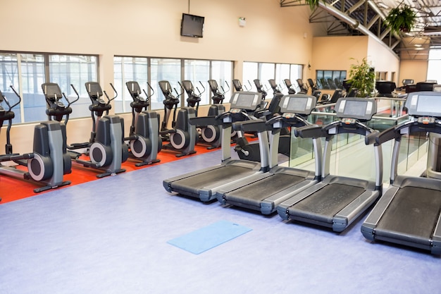 Collection of treadmills and exercise bikes