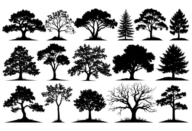 Photo a collection of trees with the words quot trees quot on them