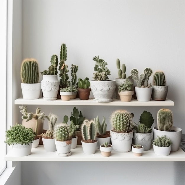 Collection Of Various Cactus And Succulent Plants