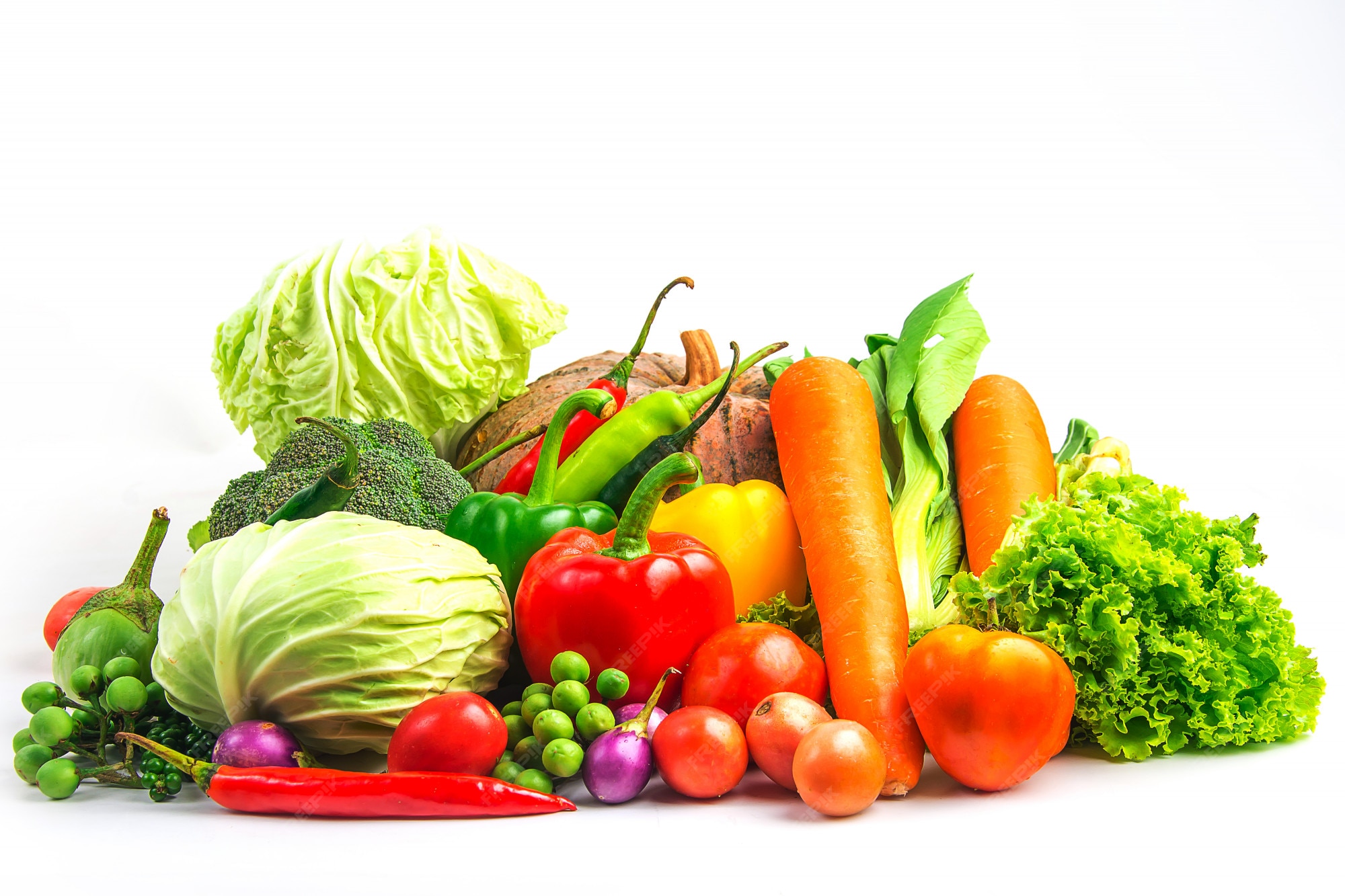 Premium Photo Collection vegetables isolated white background