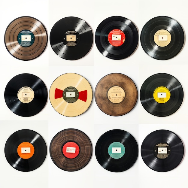 Photo collection of vintage vinyl music records