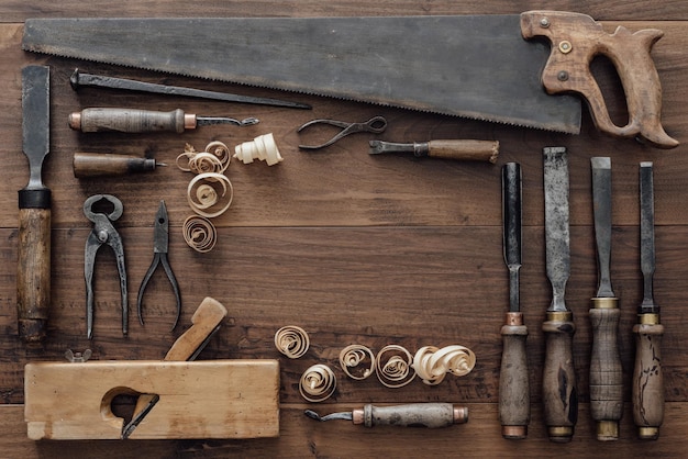 Photo collection of vintage woodworking tools