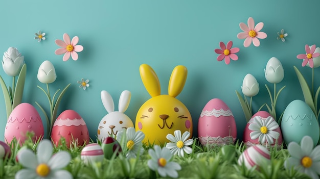 Foto una collezione di uova di pasqua decorate in modo stravagante con motivi intricati e colori vivaci