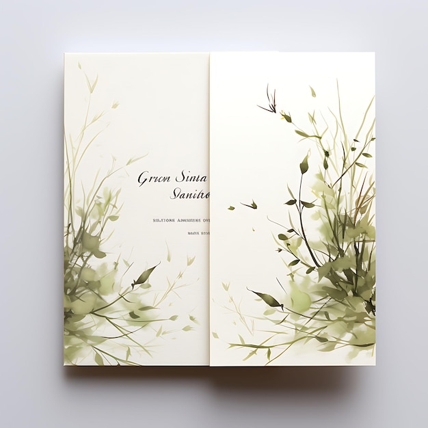 Foto collezione zen garden invitation card forma quadrata con angoli arrotondati disegno dell'idea dell'illustrazione