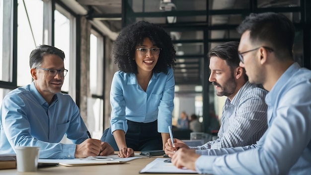 Collega's die samen werken en plannen