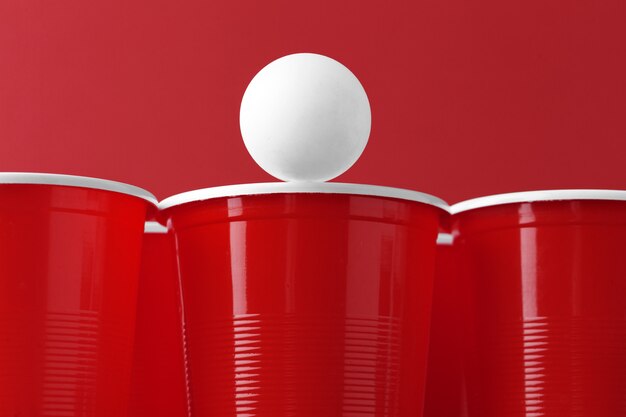 College party sport - beer pong