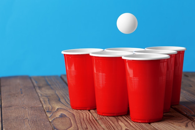 College party sport - beer pong