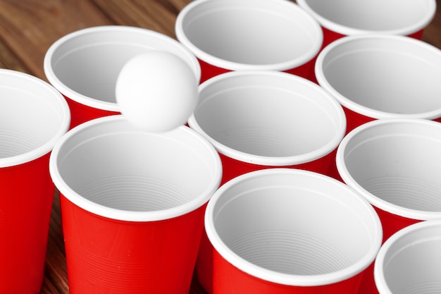 College party sport - beer pong