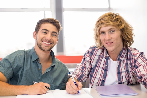 College students sitting in classroom