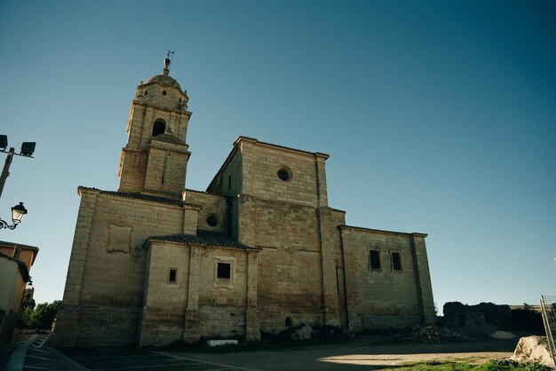 Collegiate Church of Nuestra Senora del Manzano, Castrojeriz - nov, 2021. High quality photo