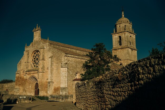 Collegiate Church of Nuestra Senora del Manzano, Castrojeriz - nov, 2021. High quality photo