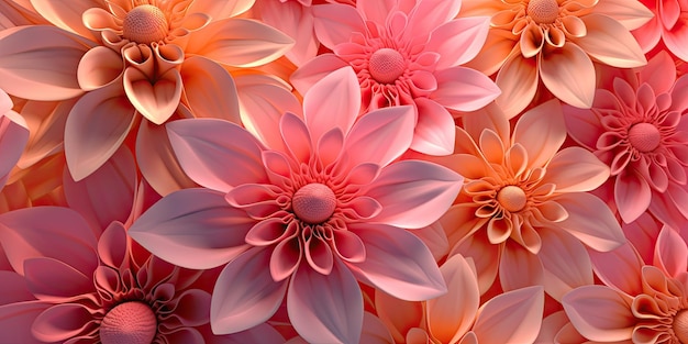coloful paper flower background floral pattern