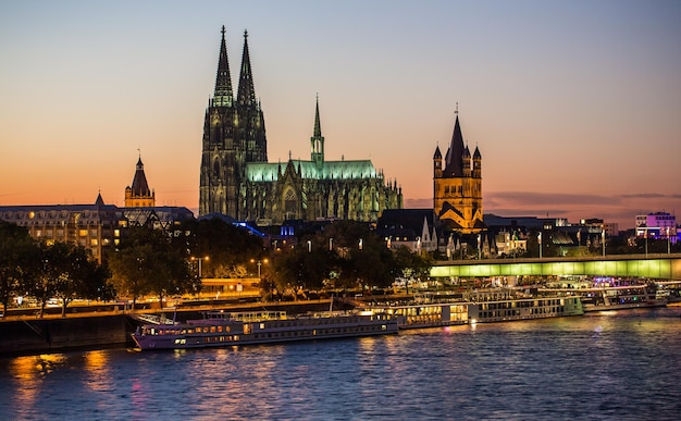 Cologne Cathedral at sunset