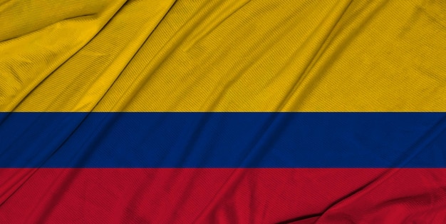 Colombia 3d textured waving flag