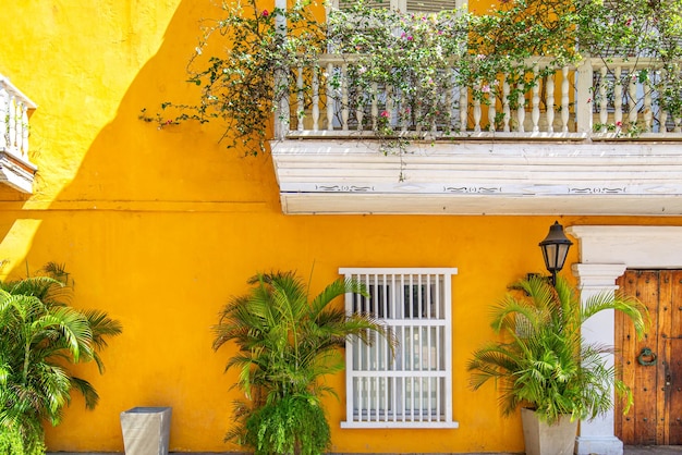 Colombia cartagena walled city cuidad amurrallada and colorful
buildings in historic city center