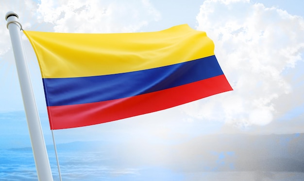 コロンビア国旗建国記念日のバナーと背景